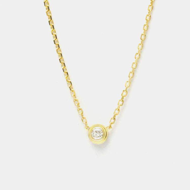 Pre Owned Cartier D'amour XS 18K Yellow Gold Diamond Necklace