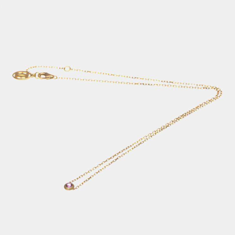 Pre Owned Cartier D'amour 18K Rose Gold Sapphire Necklace