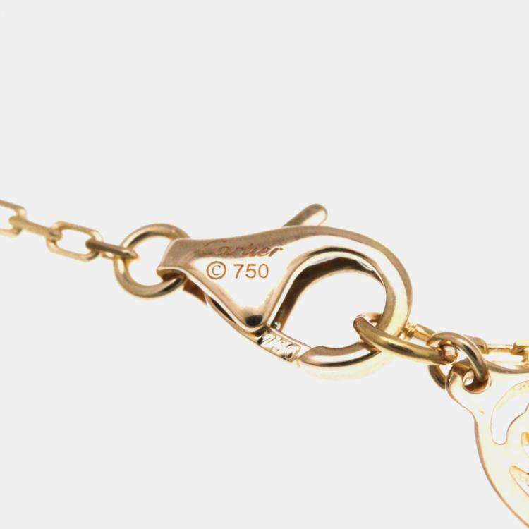 Pre Owned Cartier D'amour 18K Rose Gold Sapphire Necklace