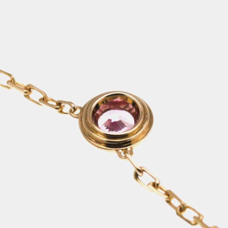 Pre Owned Cartier D'amour 18K Rose Gold Sapphire Necklace