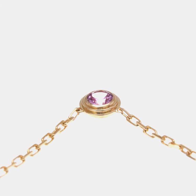 Pre Owned Cartier D'amour 18K Rose Gold Sapphire Necklace