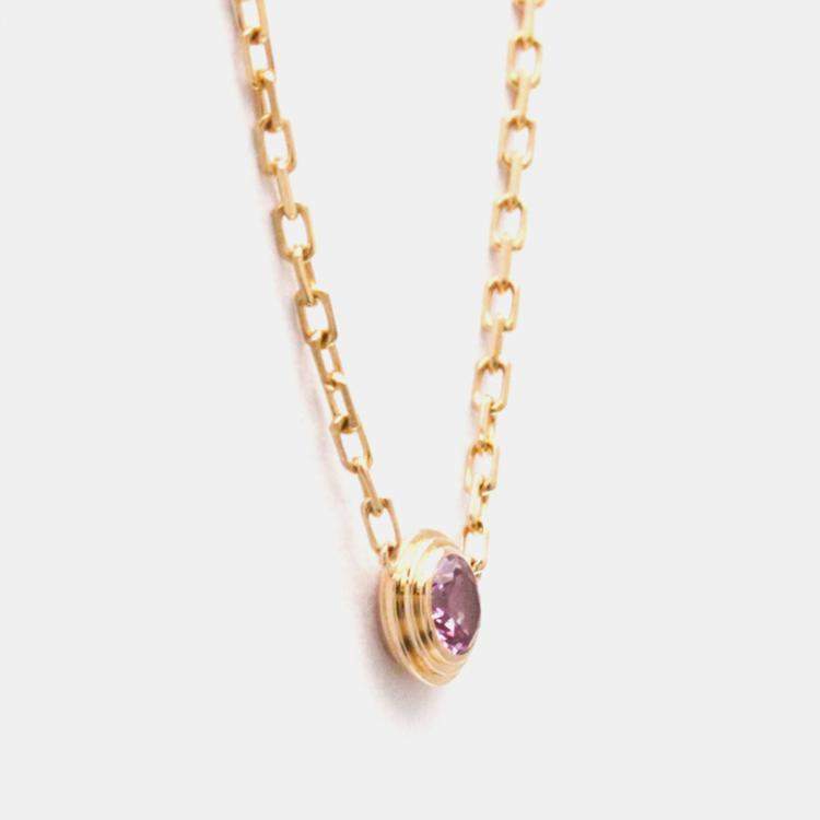 Pre Owned Cartier D'amour 18K Rose Gold Sapphire Necklace