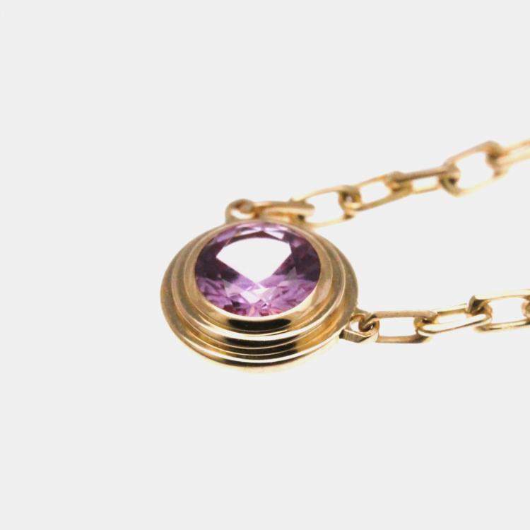 Pre Owned Cartier D'amour 18K Rose Gold Sapphire Necklace