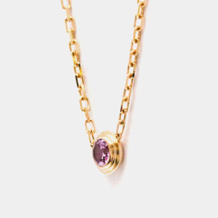 Pre Owned Cartier D'amour 18K Rose Gold Sapphire Necklace
