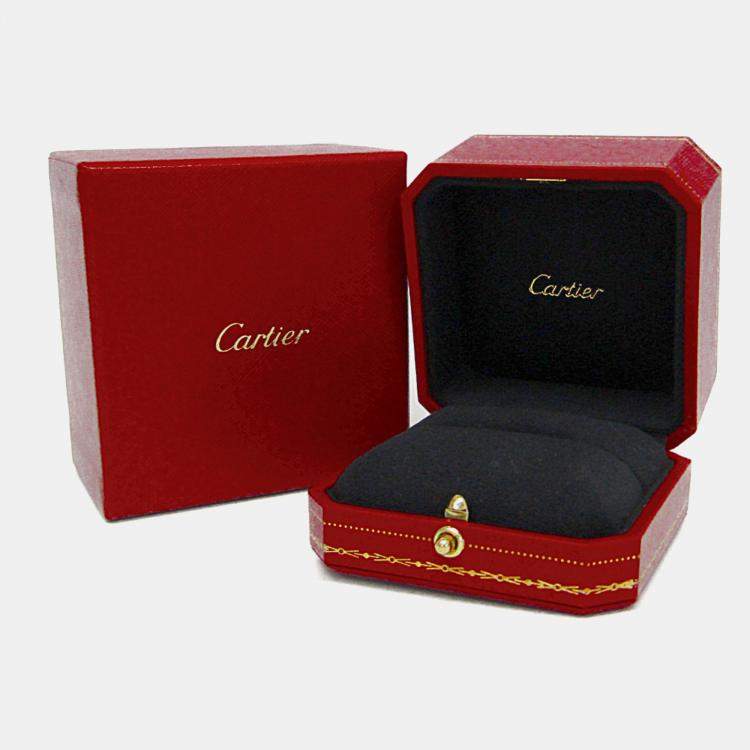 مملوكة مسبقًا Cartier C De Cartier 18K Pink Gold Diamond Band Ring EU 49