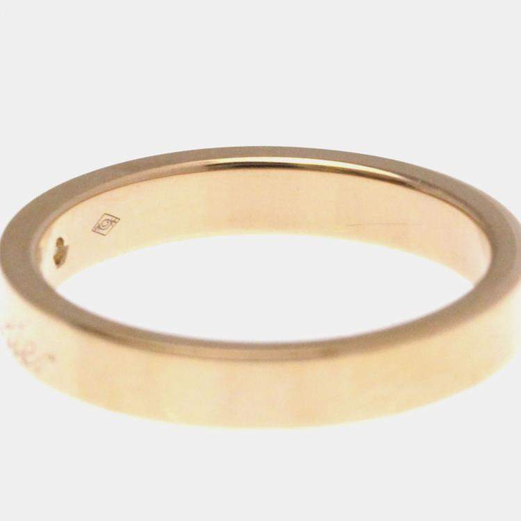 مملوكة مسبقًا Cartier C De Cartier 18K Pink Gold Diamond Band Ring EU 49