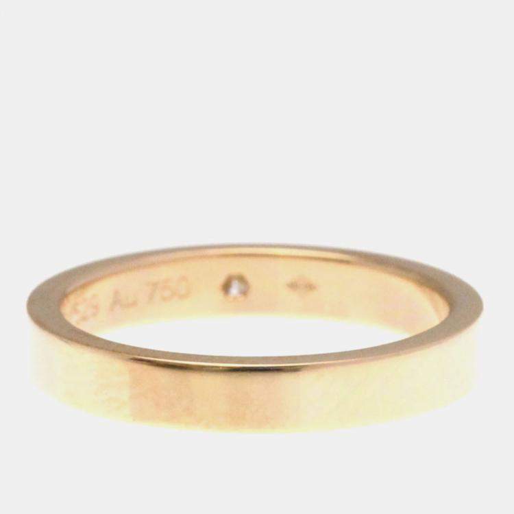 مملوكة مسبقًا Cartier C De Cartier 18K Pink Gold Diamond Band Ring EU 49