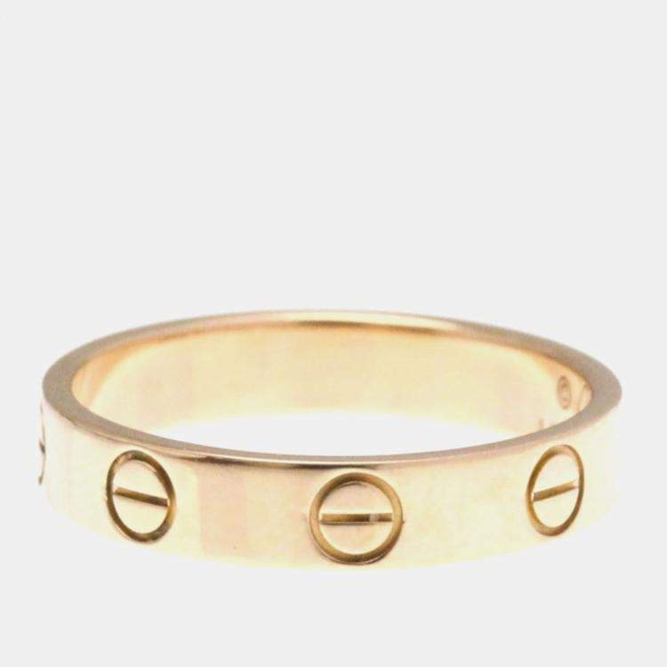 Pre Owned Cartier Love 18K Rose Gold Ring EU 51