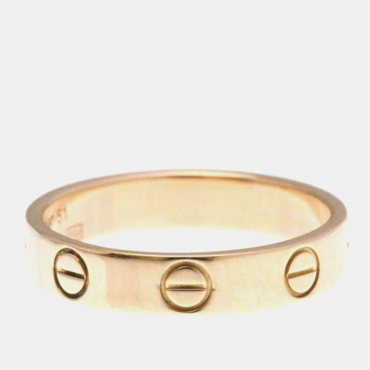 Pre Owned Cartier Love 18K Rose Gold Ring EU 51