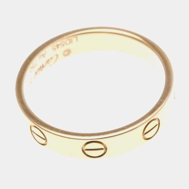 Pre Owned Cartier Love 18K Rose Gold Ring EU 51