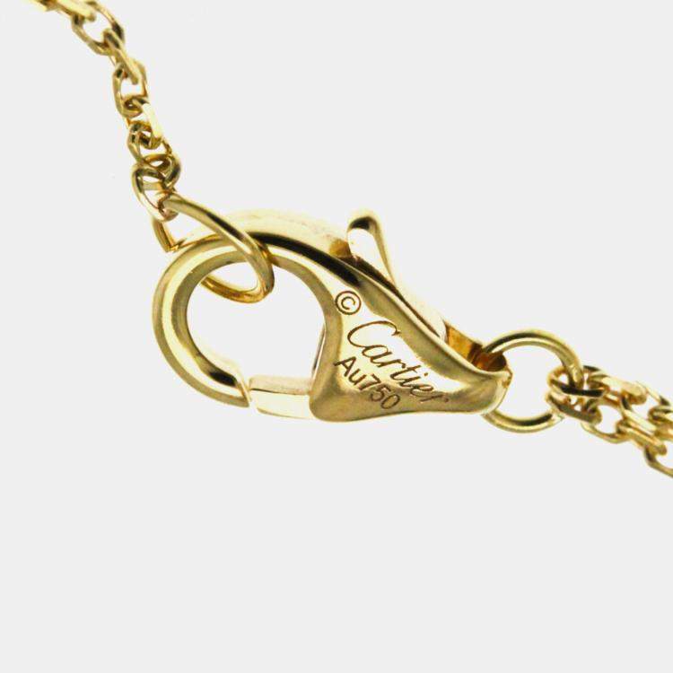 Pre Owned Cartier Sweet Trinity 18K Yellow, Rose, White Gold Necklace