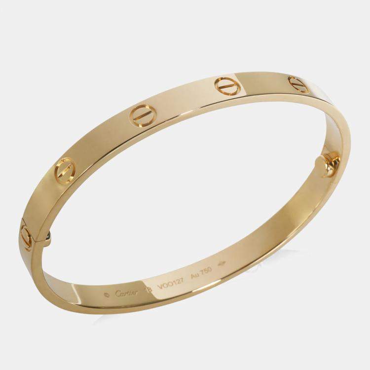 Pre Owned Cartier Love 18K Yellow Gold Bracelet