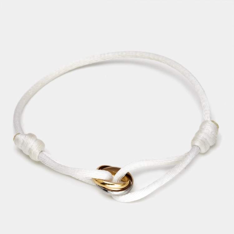 Pre Owned Cartier Trinity 18k Three Tone Gold Cord Bracelet
