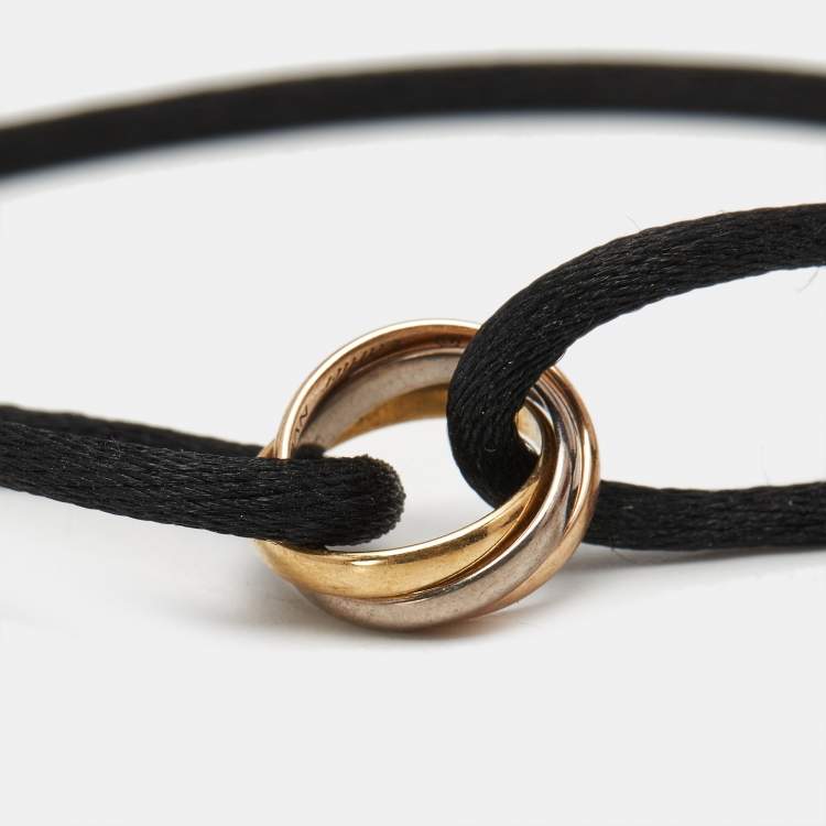 Pre Owned Cartier Trinity 18k Three Tone Gold Cord Bracelet