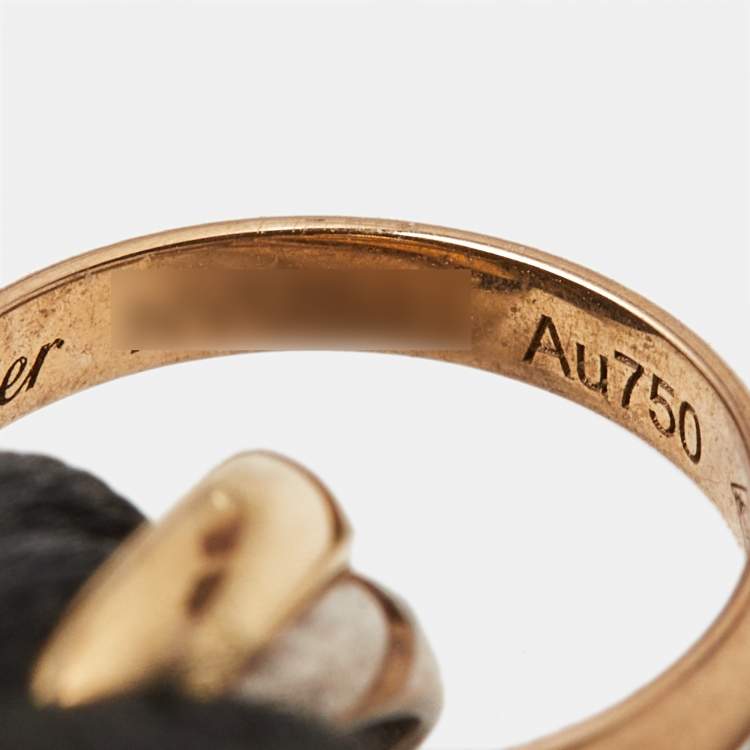 Pre Owned Cartier Trinity 18k Three Tone Gold Cord Bracelet