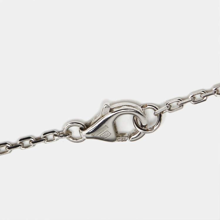 Pre Owned Cartier Love Diamonds 18k White Gold Necklace