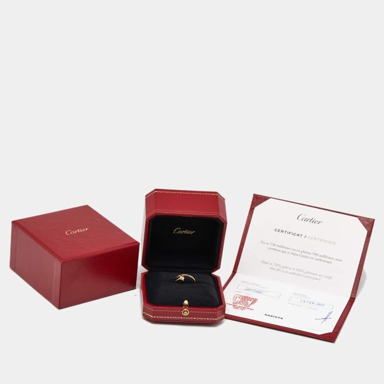 Pre Owned Cartier Juste Un Clou 18k Yellow Gold Small Model Ring Size 46