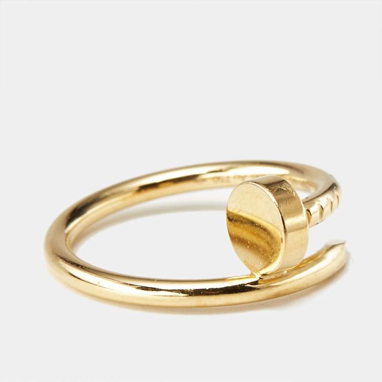 Pre Owned Cartier Juste Un Clou 18k Yellow Gold Small Model Ring Size 46
