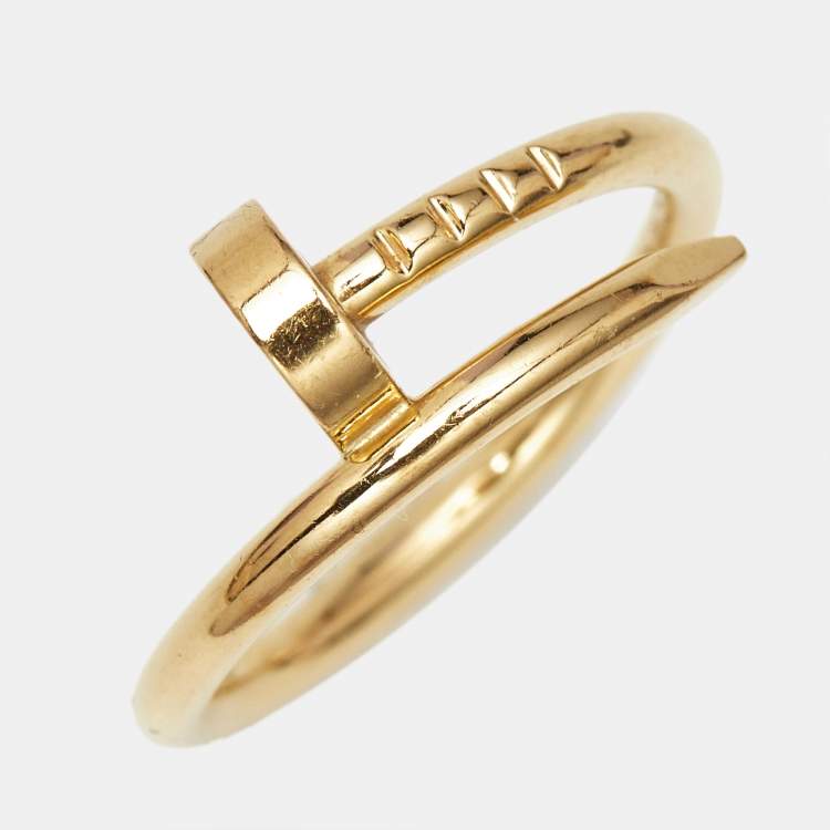 Pre Owned Cartier Juste Un Clou 18k Yellow Gold Small Model Ring Size 46