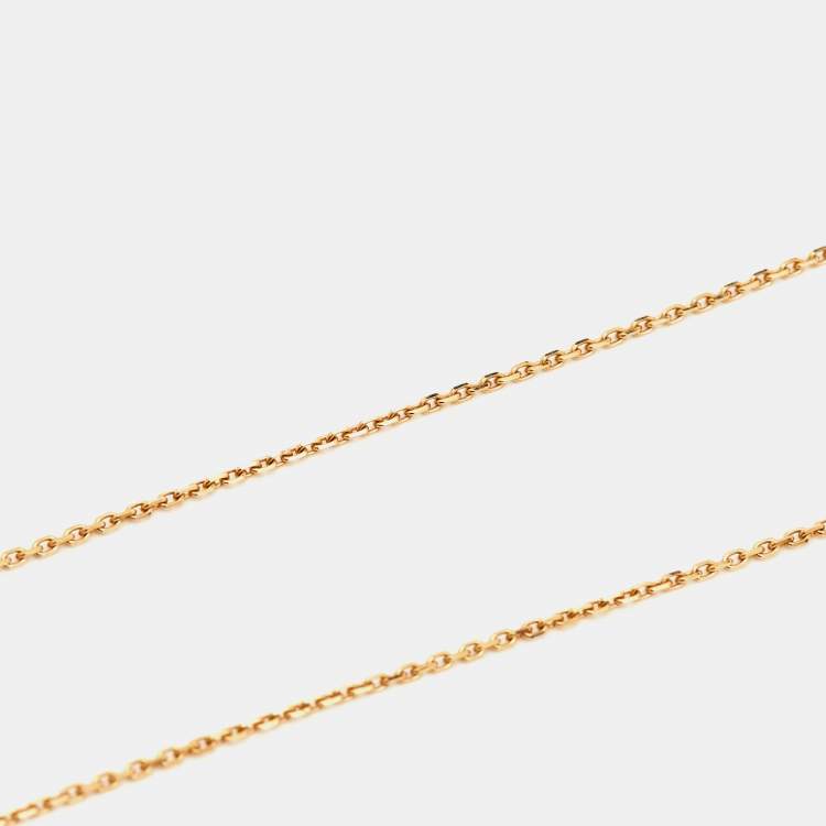 Pre Owned Cartier Amulette De Cartier Carnelian Diamond 18k Rose Gold XS Pendant Necklace