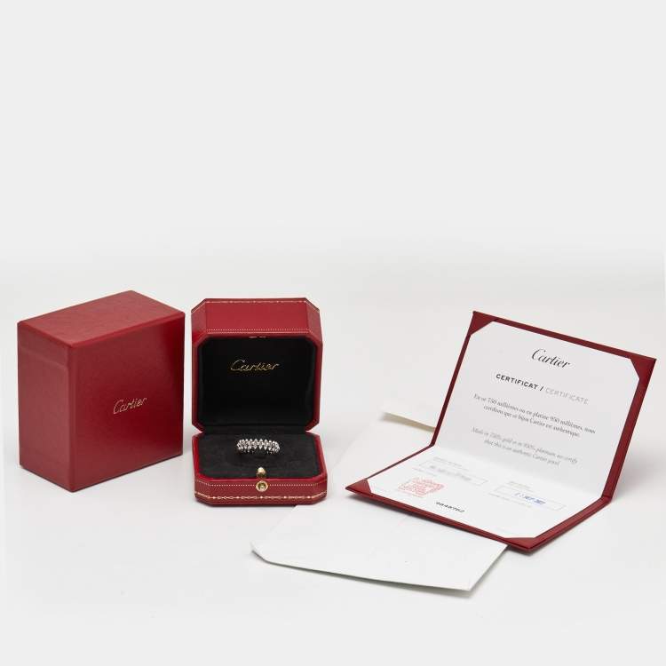 Pre Owned Cartier Clash de Cartier 18k White Gold Small Model Ring Size 56