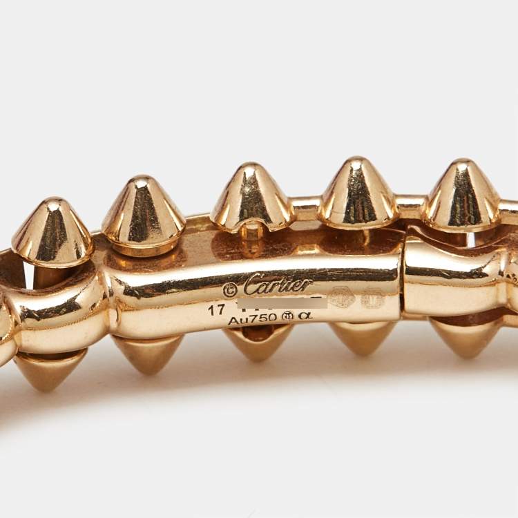 Pre Owned Cartier Clash de Cartier 18k Rose Gold Medium Model Bracelet 17