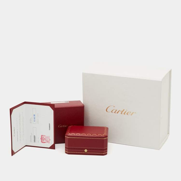 Pre Owned Cartier Trinity 18k Three Tone Gold Black Cord Bracelet