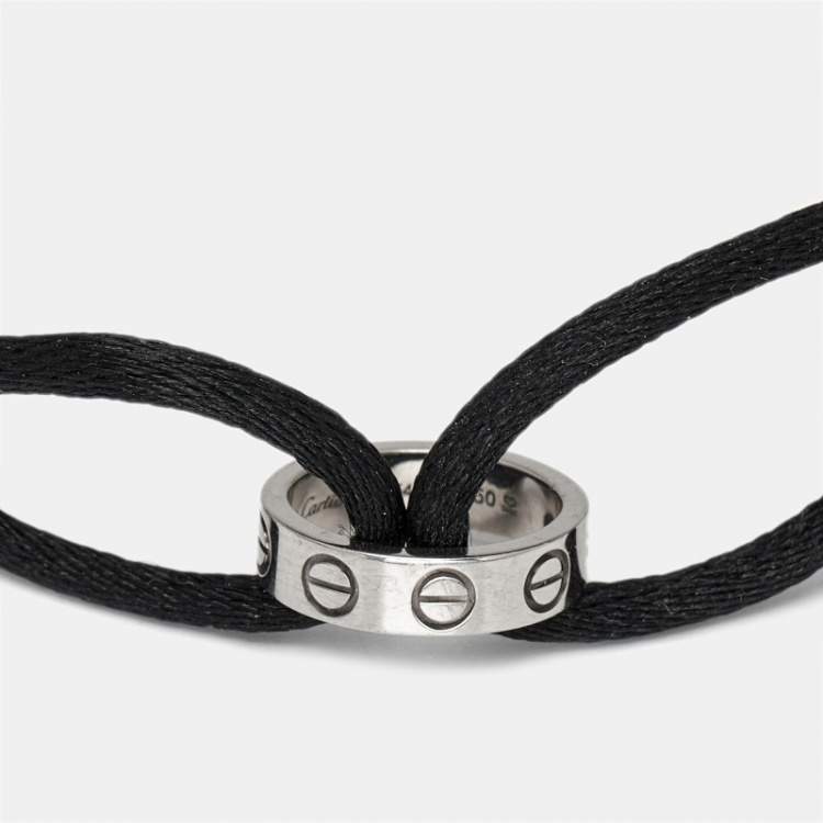 مملوكة مسبقًا Cartier Love 18k White Gold Adjustable Cord Bracelet