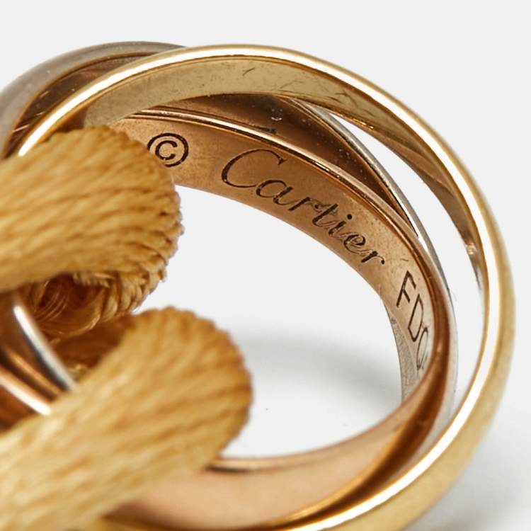 Pre Owned Cartier Trinity 18k Three Tone Gold Cord Bracelet