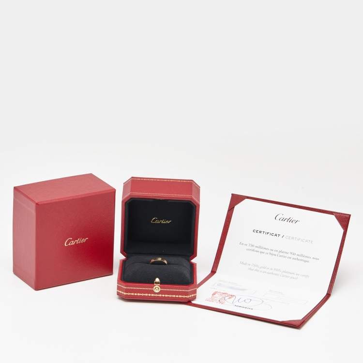 Pre Owned Cartier Love 18k Yellow Gold Small Model Ring Size 50