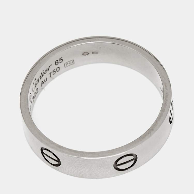 مملوكة مسبقًا Cartier Love White Gold Ring EU 65