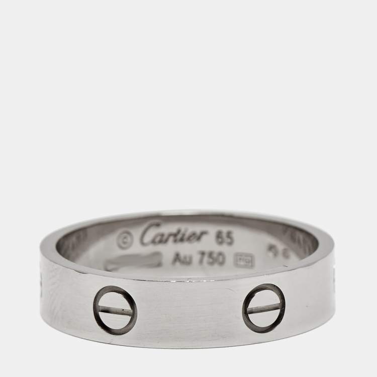 مملوكة مسبقًا Cartier Love White Gold Ring EU 65