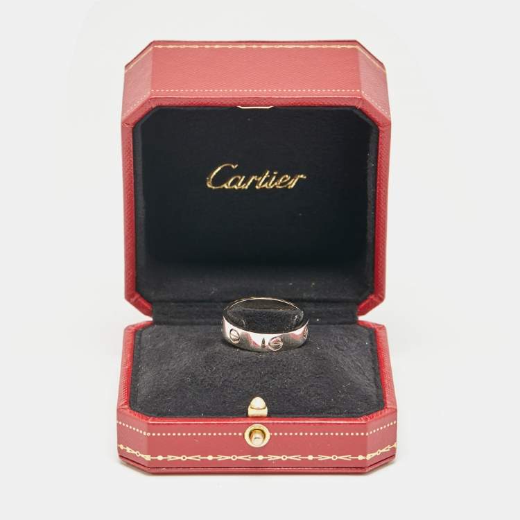 مملوكة مسبقًا Cartier Love White Gold Ring EU 65