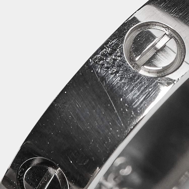 مملوكة مسبقًا Cartier Love White Gold Ring EU 65