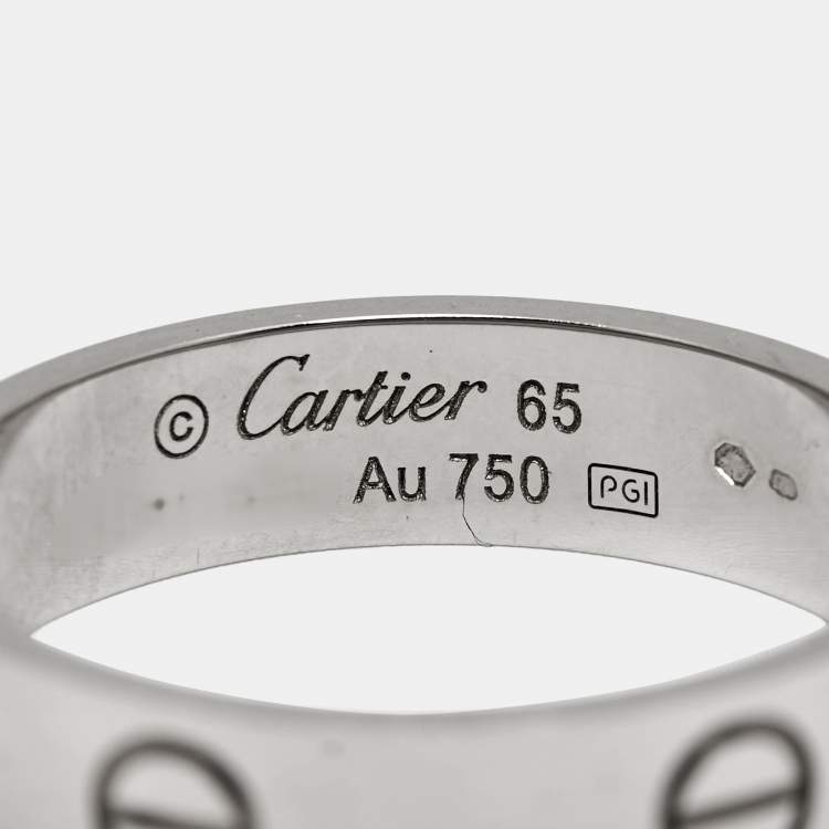 مملوكة مسبقًا Cartier Love White Gold Ring EU 65