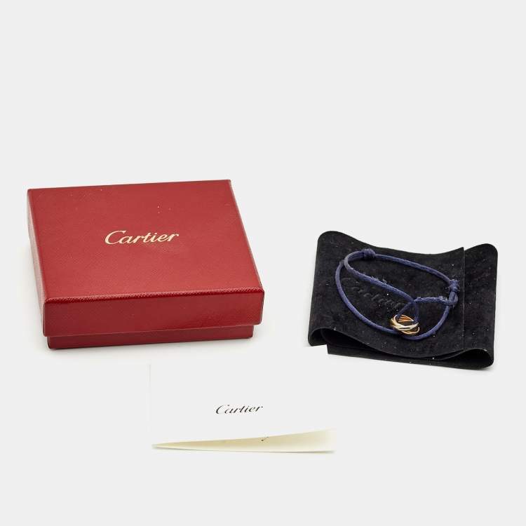 Pre Owned Cartier Trinity 18k Three Tone Gold Cord Bracelet