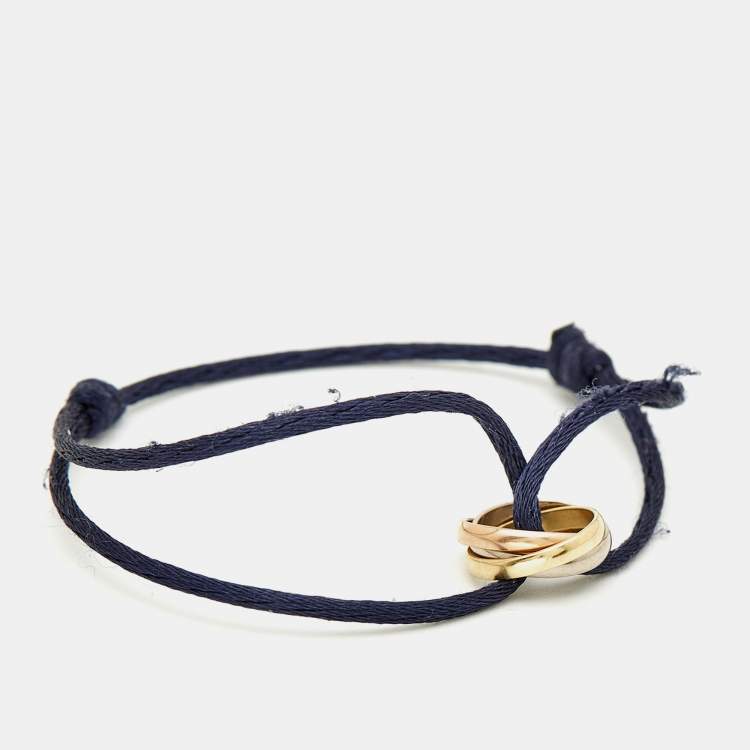 Pre Owned Cartier Trinity 18k Three Tone Gold Cord Bracelet