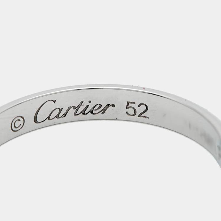 مملوكة مسبقًا Cartier 1895 Platinum Wedding Band Ring Size 52