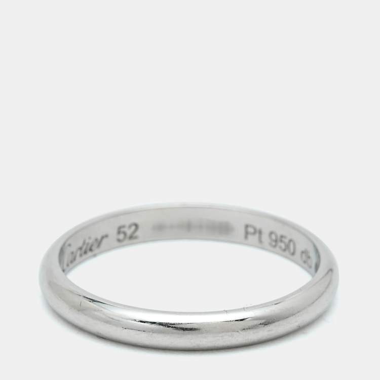 مملوكة مسبقًا Cartier 1895 Platinum Wedding Band Ring Size 52