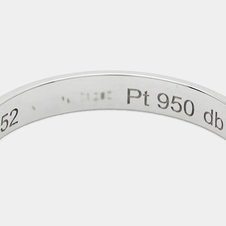 مملوكة مسبقًا Cartier 1895 Platinum Wedding Band Ring Size 52
