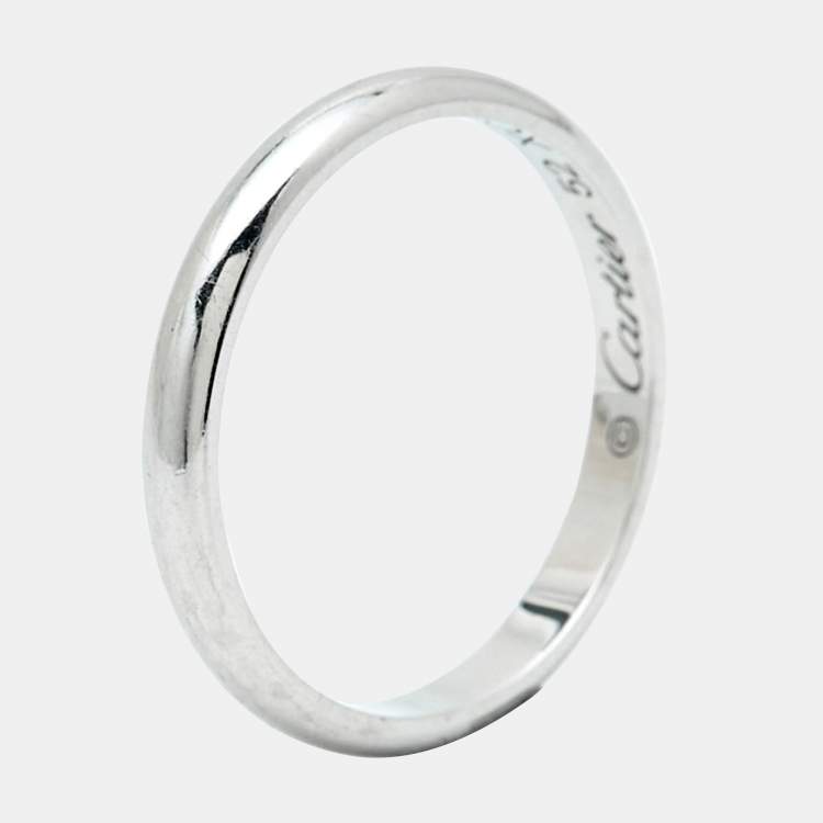 مملوكة مسبقًا Cartier 1895 Platinum Wedding Band Ring Size 52
