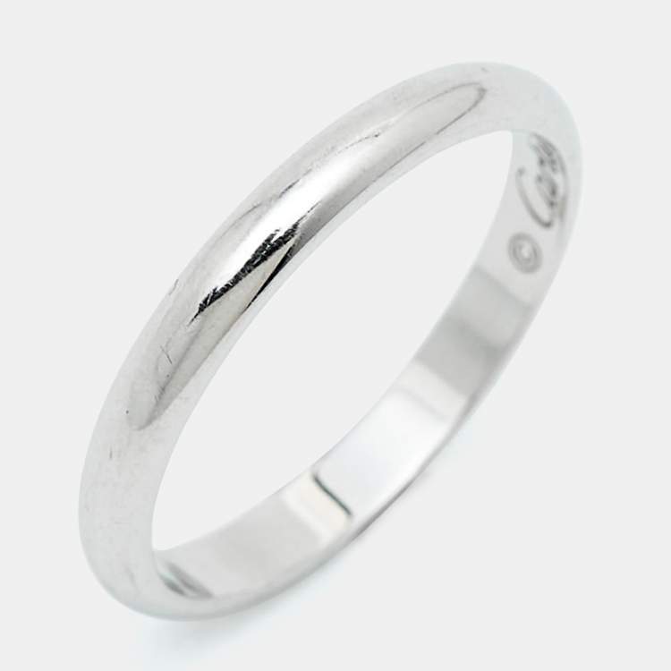 مملوكة مسبقًا Cartier 1895 Platinum Wedding Band Ring Size 52