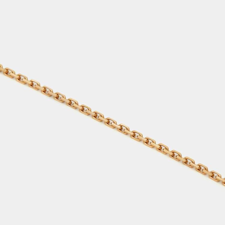 Pre Owned Cartier Love Diamond 18k Rose Gold Necklace