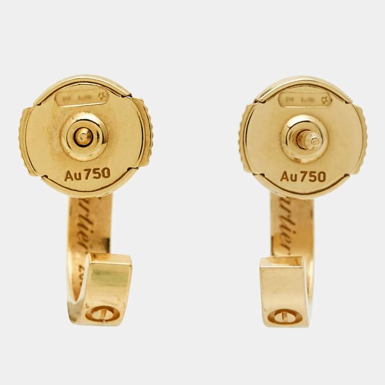 Pre Owned Cartier Love 18k Yellow Gold Earrings