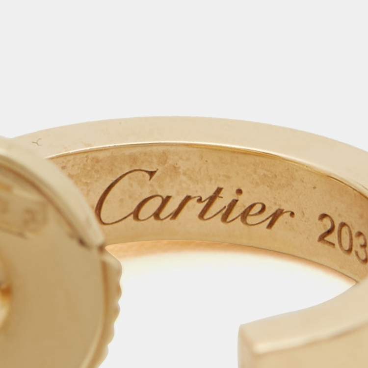 Pre Owned Cartier Love 18k Yellow Gold Earrings