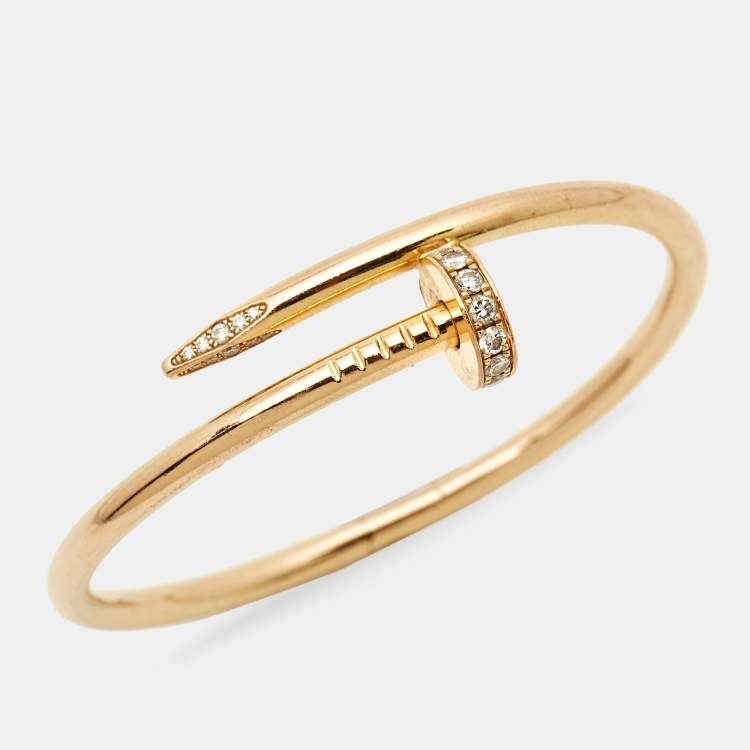 Pre Owned سوار كارتييه جوست أو كلو ألماس وذهب وردي عيار 18 مقاس 15