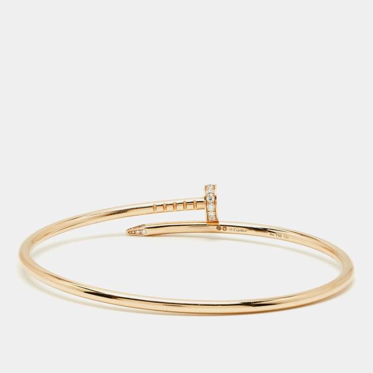 Pre Owned سوار كارتييه "جوست أون كلو" ذهب وردي عيار 18 مقاس 17