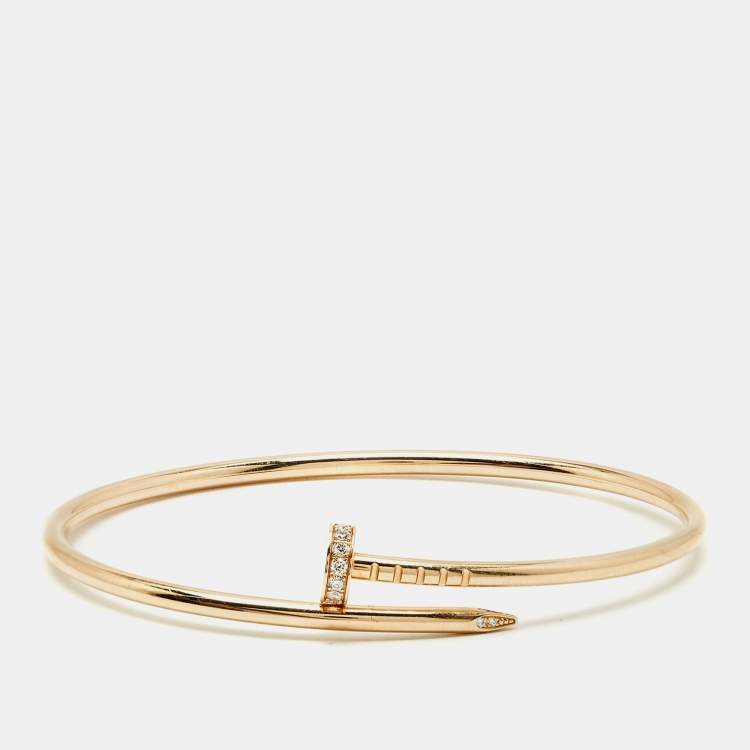 Pre Owned سوار كارتييه "جوست أون كلو" ذهب وردي عيار 18 مقاس 17