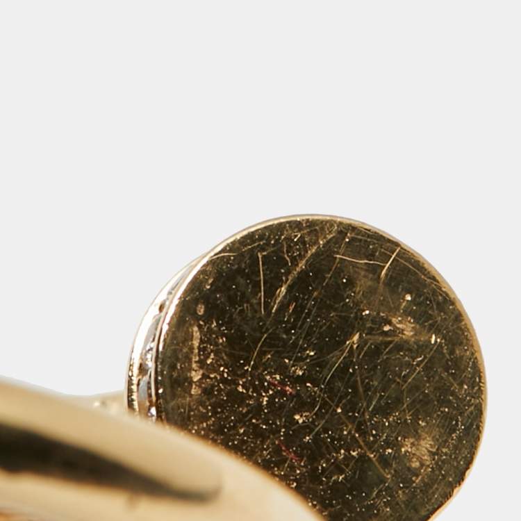 Pre Owned Cartier Juste Un Clou Diamonds 18k Yellow Gold Ring Size 57