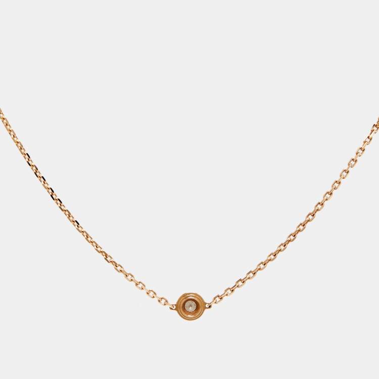 Pre Owned Cartier d'Amour Diamond 18k Rose Gold Mini Model Bracelet